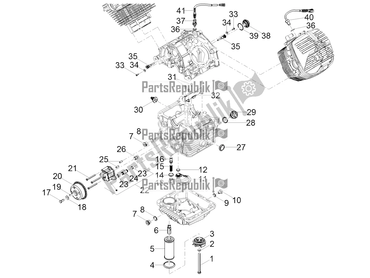 Todas las partes para Lubricación de Moto-Guzzi V 85 TT USA 850 2019