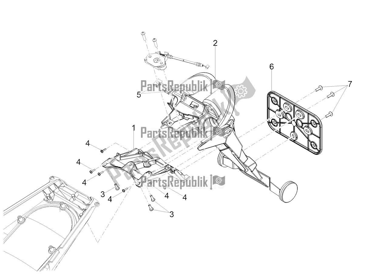 Toutes les pièces pour le Garde-boue Arrière du Moto-Guzzi V 85 TT USA 850 2019