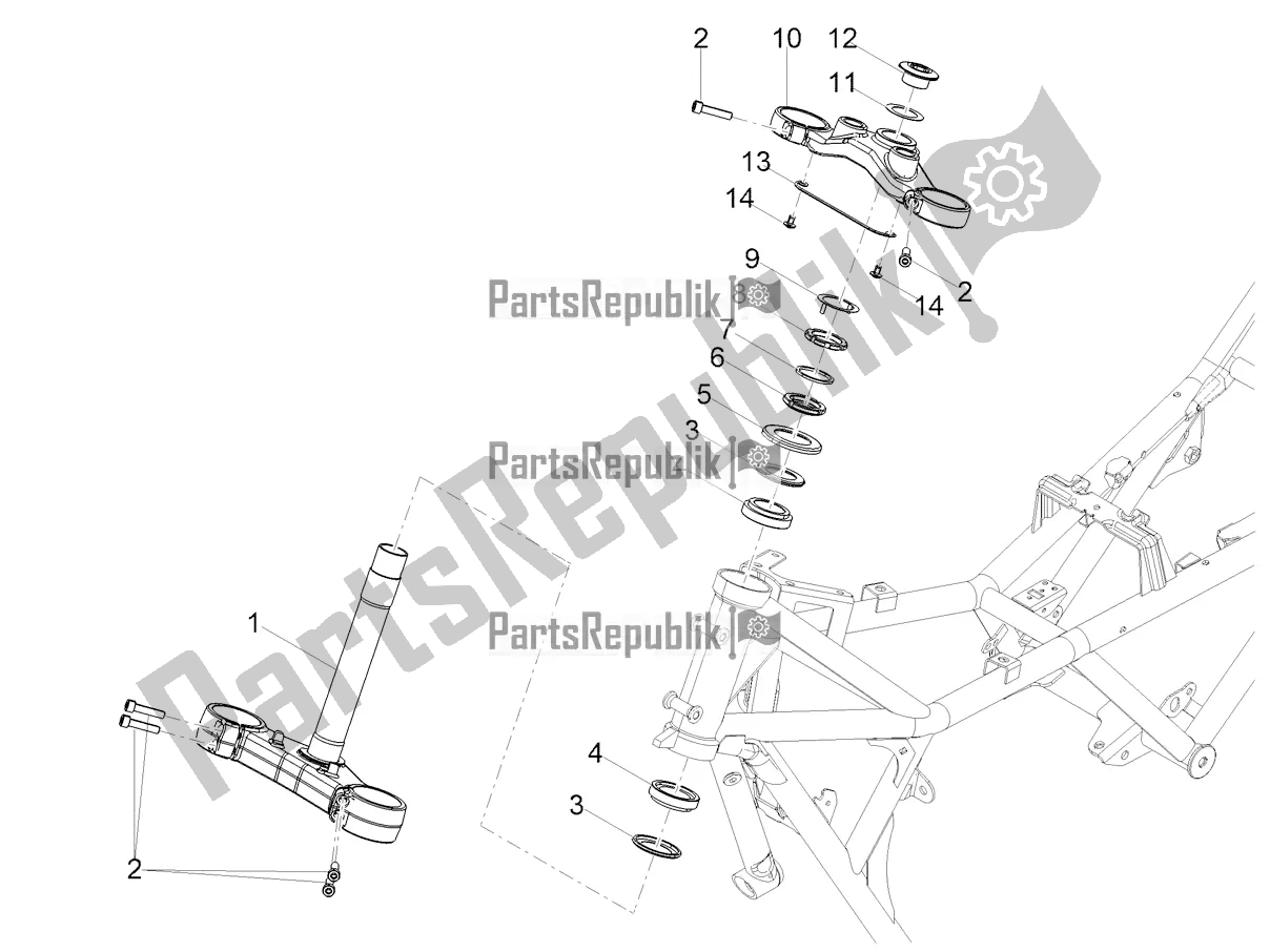 Toutes les pièces pour le Pilotage du Moto-Guzzi V 85 TT USA 850 2019