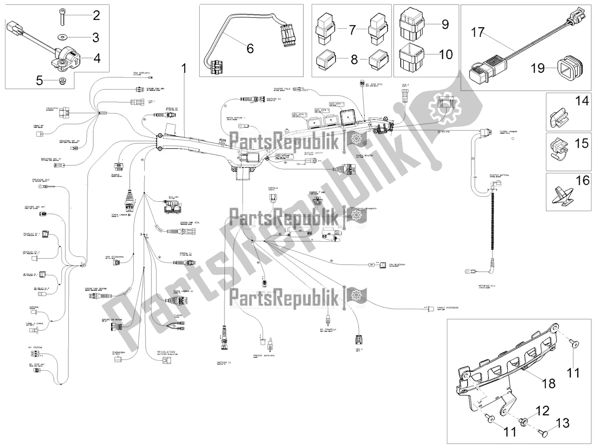 All parts for the Central Electrical System of the Moto-Guzzi V 85 TT USA 850 2020