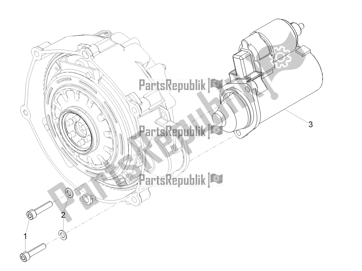 All parts for the Starter / Electric Starter of the Moto-Guzzi V 85 TT USA 850 2020