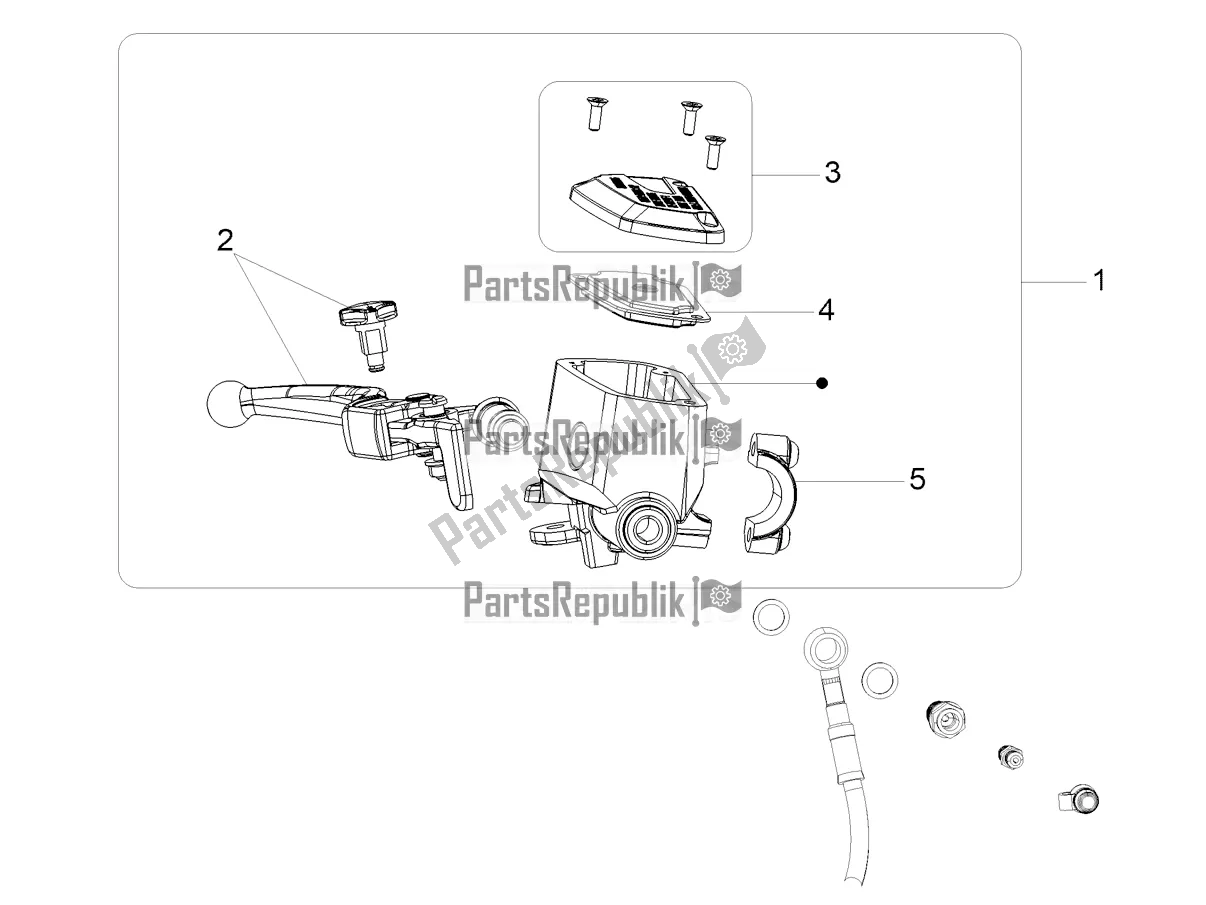 Toutes les pièces pour le Maître-cylindre Avant du Moto-Guzzi V 85 TT USA 850 2021