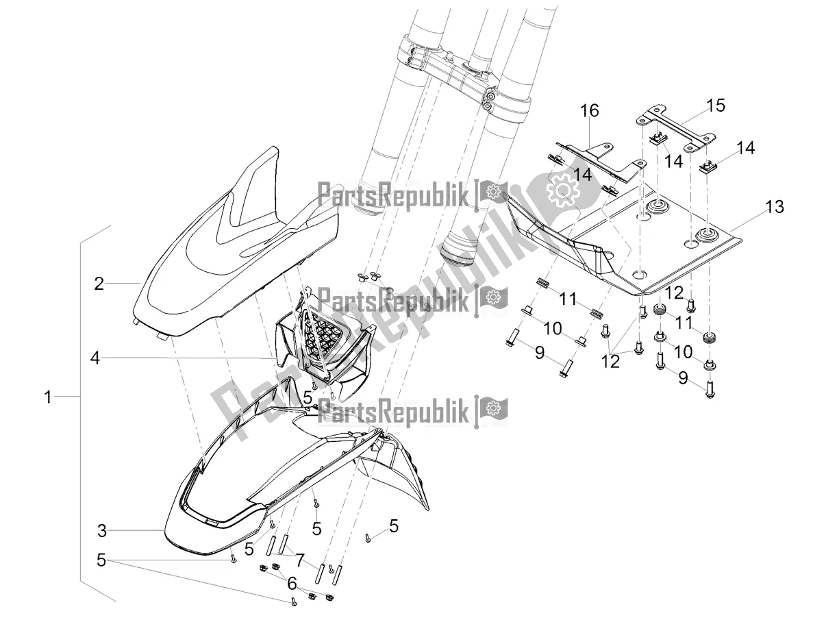 Todas las partes para Guardabarros Delantero de Moto-Guzzi V 85 TT USA 850 2021