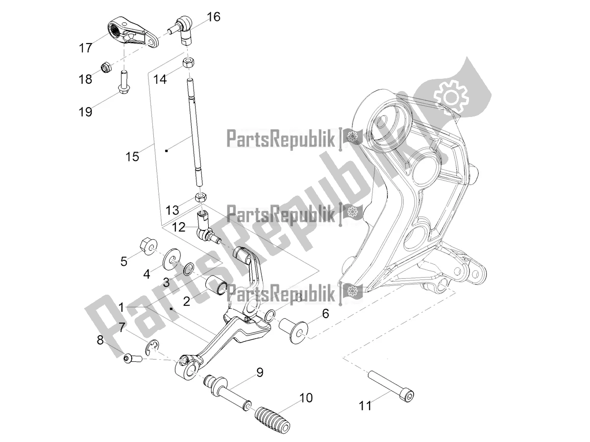 All parts for the Gear Lever of the Moto-Guzzi V 85 TT USA 850 2021
