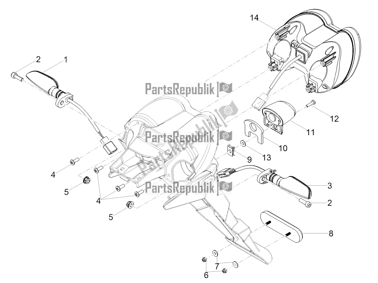 Toutes les pièces pour le Feux Arrière du Moto-Guzzi V 85 TT USA 850 2021