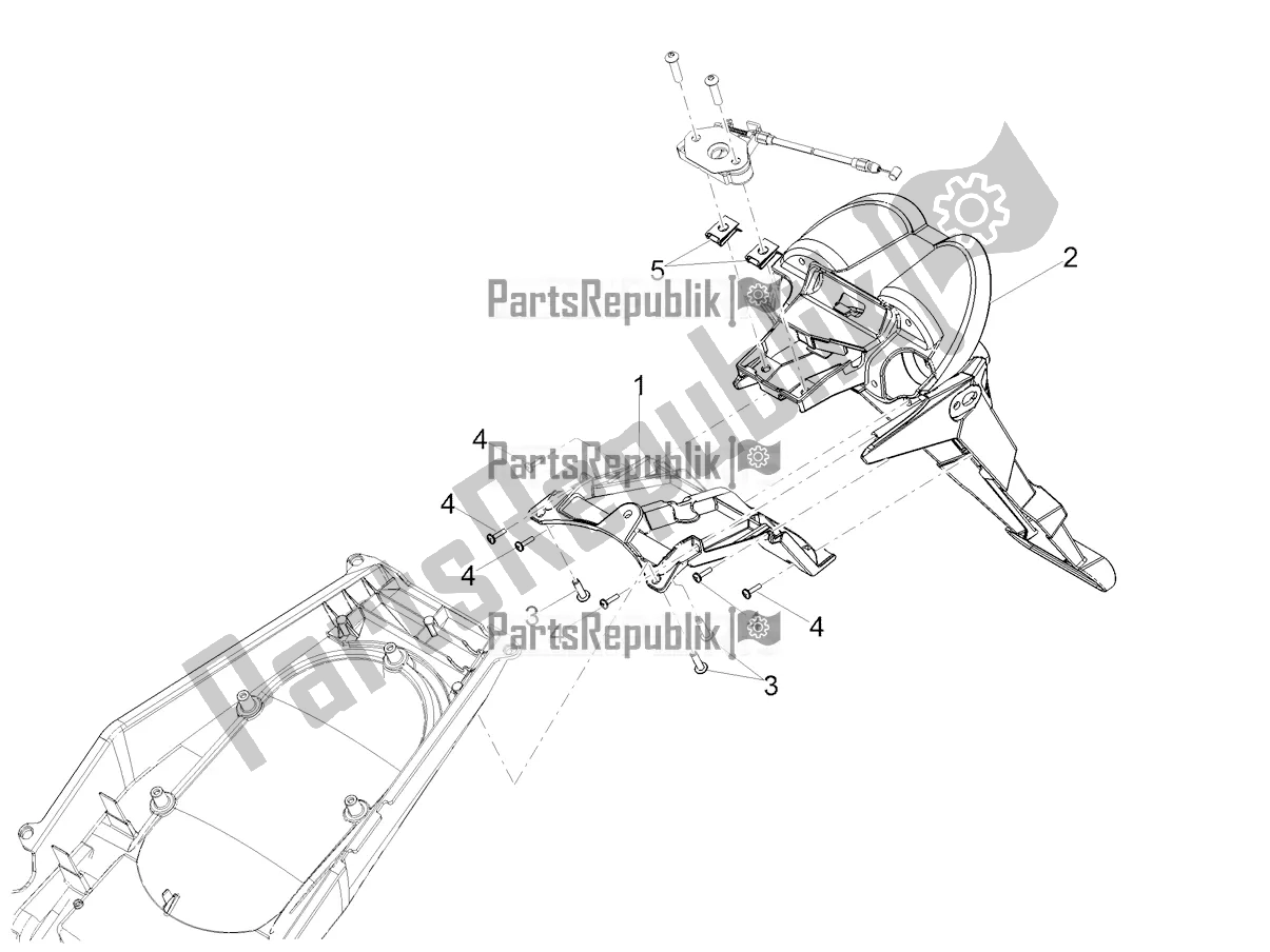 Tutte le parti per il Parafango Posteriore del Moto-Guzzi V 85 TT USA 850 2021