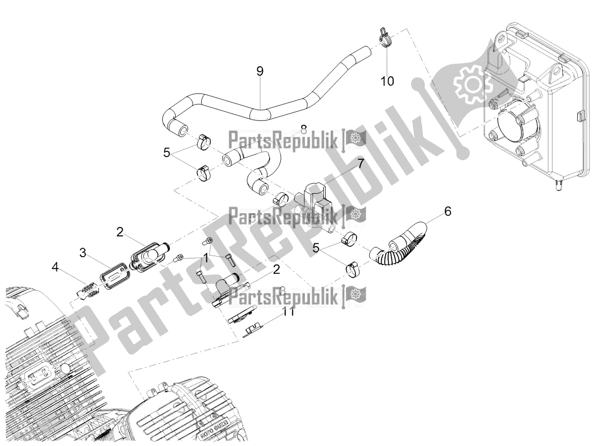 Todas as partes de Ar Secundário do Moto-Guzzi V 85 TT USA 850 2021