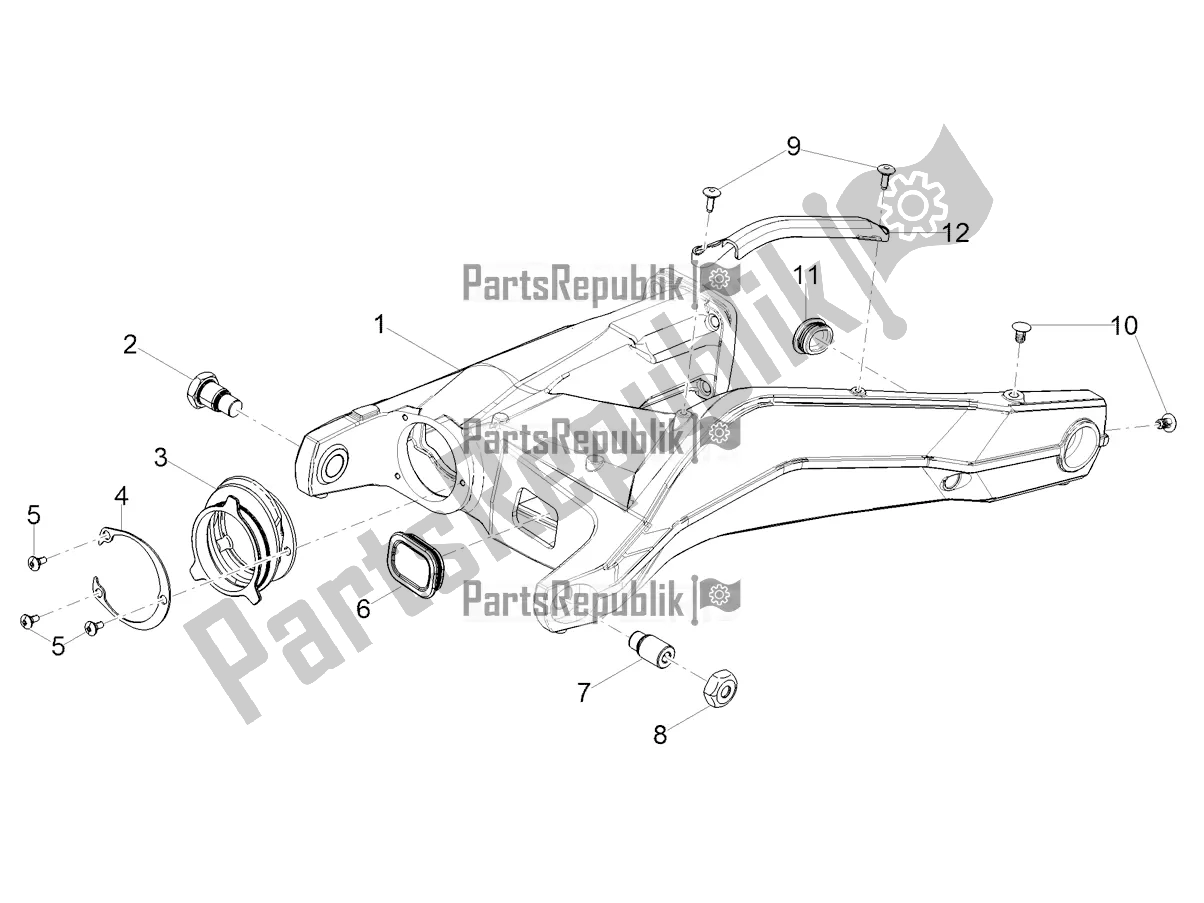 Toutes les pièces pour le Bras Oscillant du Moto-Guzzi V 85 TT USA 850 2021