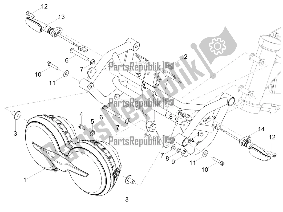 Alle onderdelen voor de Voorlichten van de Moto-Guzzi V 85 TT USA 850 2022