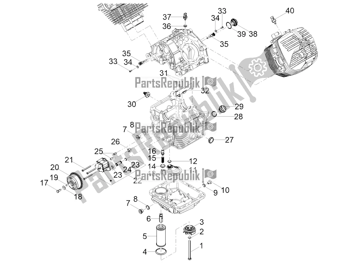 Toutes les pièces pour le Lubrification du Moto-Guzzi V 85 TT USA 850 2022