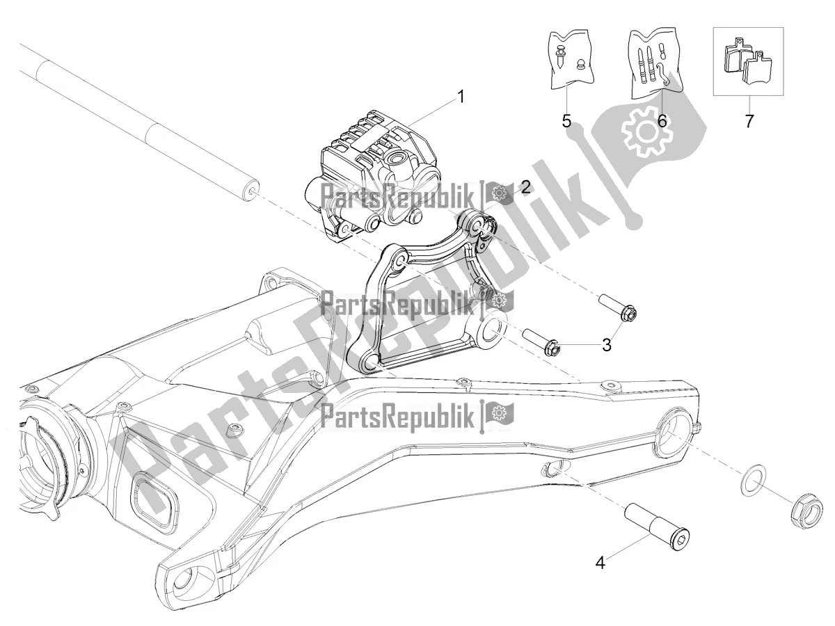 Alle onderdelen voor de Achter Remklauw van de Moto-Guzzi V 85 TT USA 850 2022