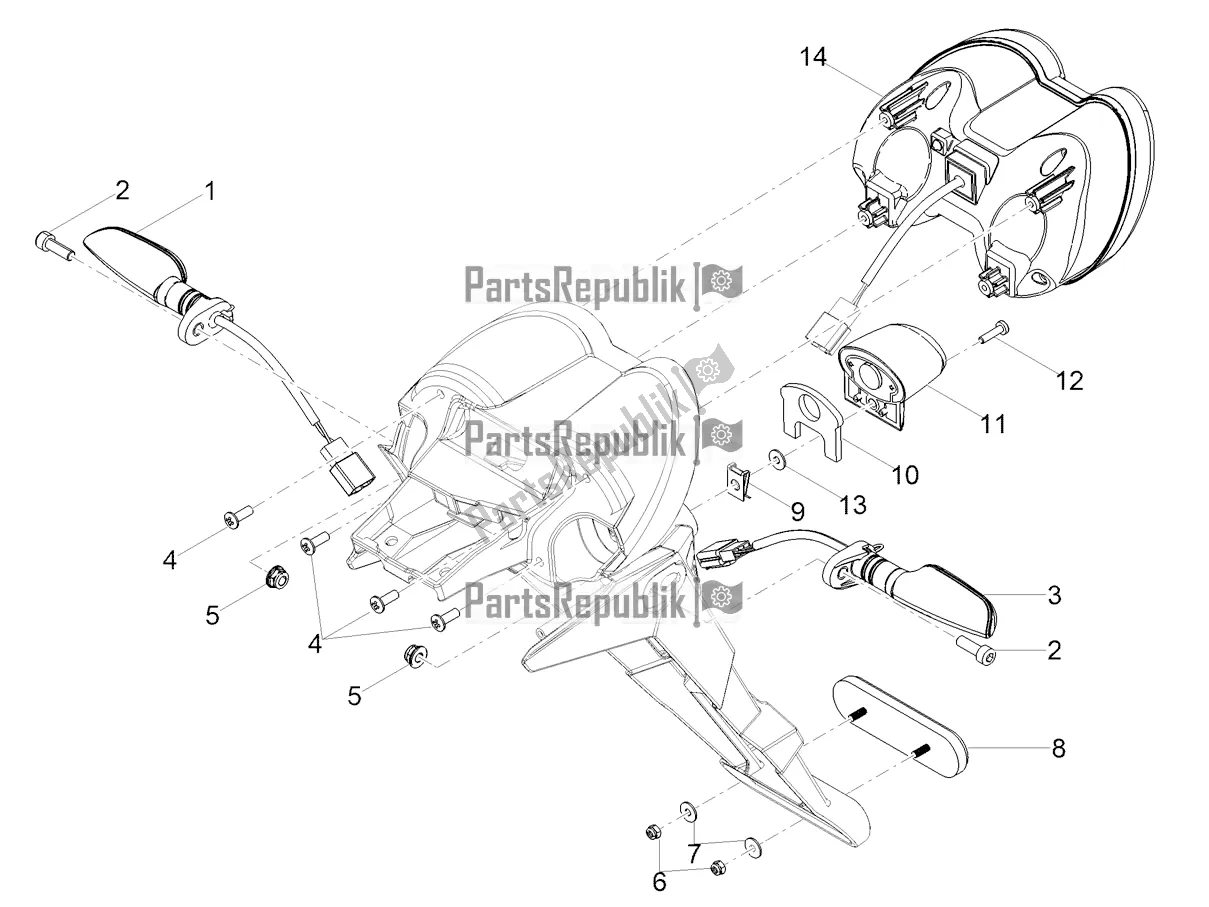 Toutes les pièces pour le Feux Arrière du Moto-Guzzi V 85 TT USA 850 2022