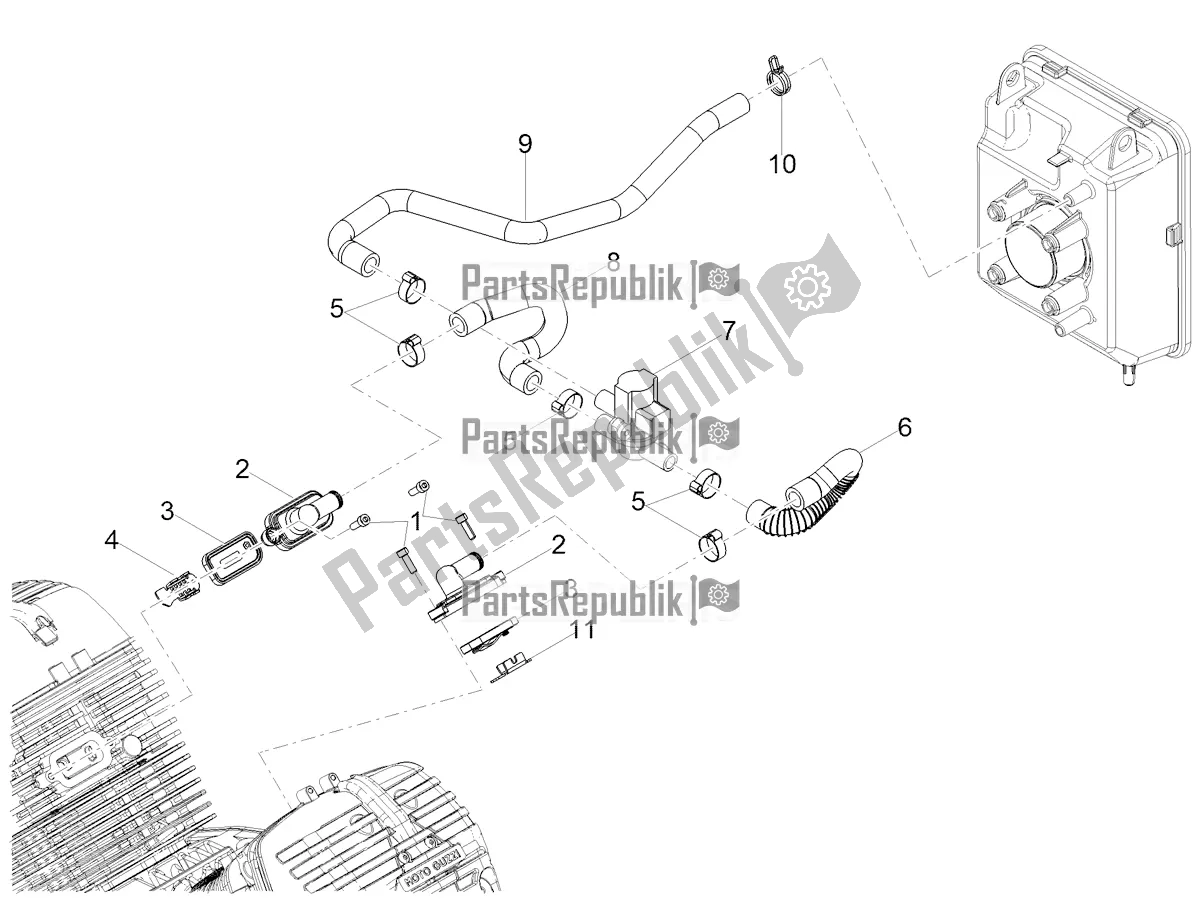 Toutes les pièces pour le Air Secondaire du Moto-Guzzi V 85 TT USA 850 2022