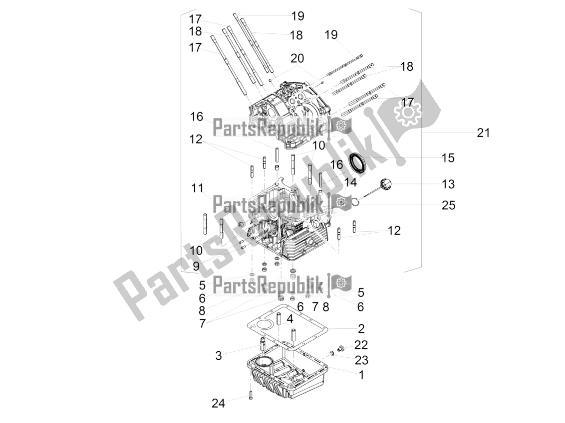 Tutte le parti per il Carter I del Moto-Guzzi V9 Bobber 850 2020