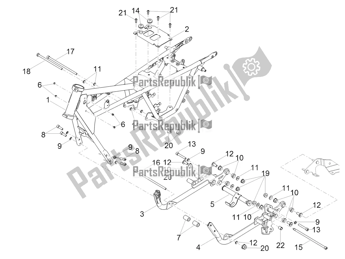 Tutte le parti per il Telaio del Moto-Guzzi V9 Bobber 850 2020