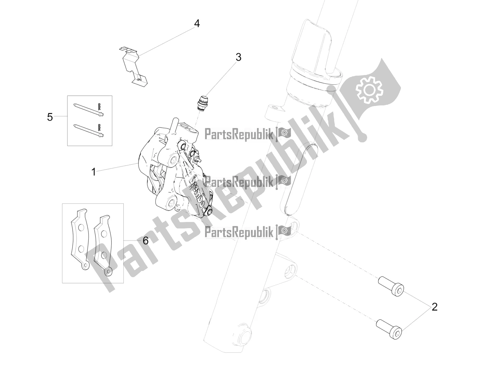 Todas las partes para Pinza De Freno Delantero de Moto-Guzzi V9 Bobber 850 2020