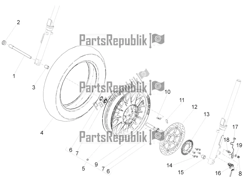 Todas las partes para Rueda Delantera de Moto-Guzzi V9 Bobber 850 2020