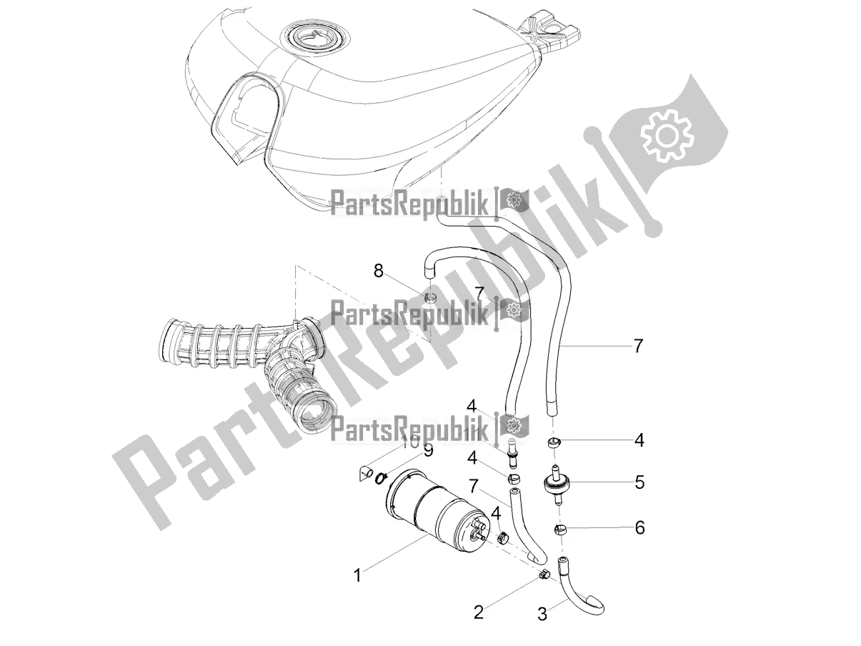 Tutte le parti per il Sistema Di Recupero Del Vapore Di Combustibile del Moto-Guzzi V9 Bobber 850 2020