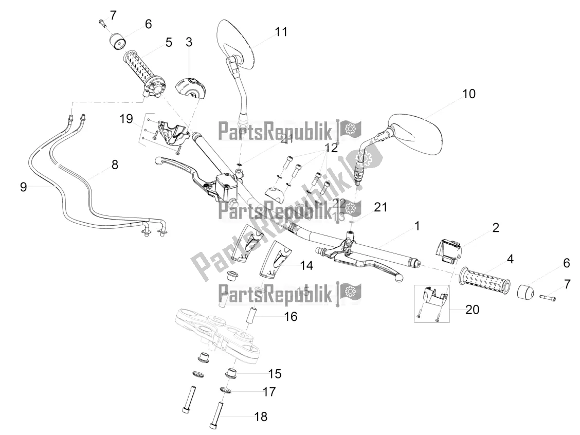 Todas las partes para Manillar - Controles de Moto-Guzzi V9 Bobber 850 2020