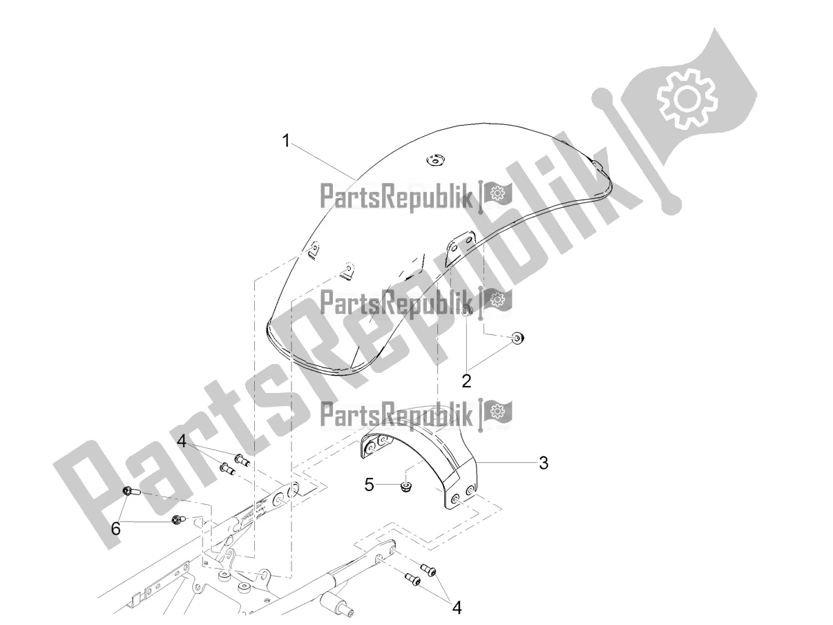 Tutte le parti per il Parafango Posteriore del Moto-Guzzi V9 Bobber 850 2020