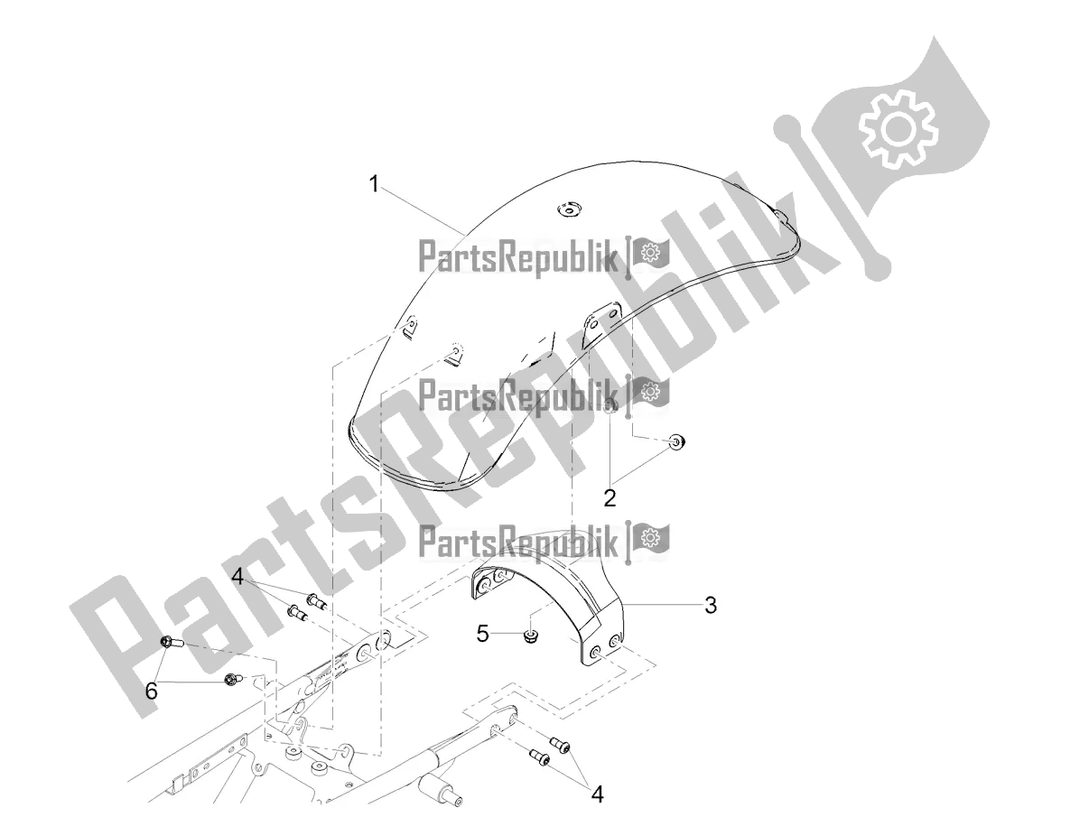 Todas as partes de Guarda-lamas Traseiro do Moto-Guzzi V9 Bobber 850 2020