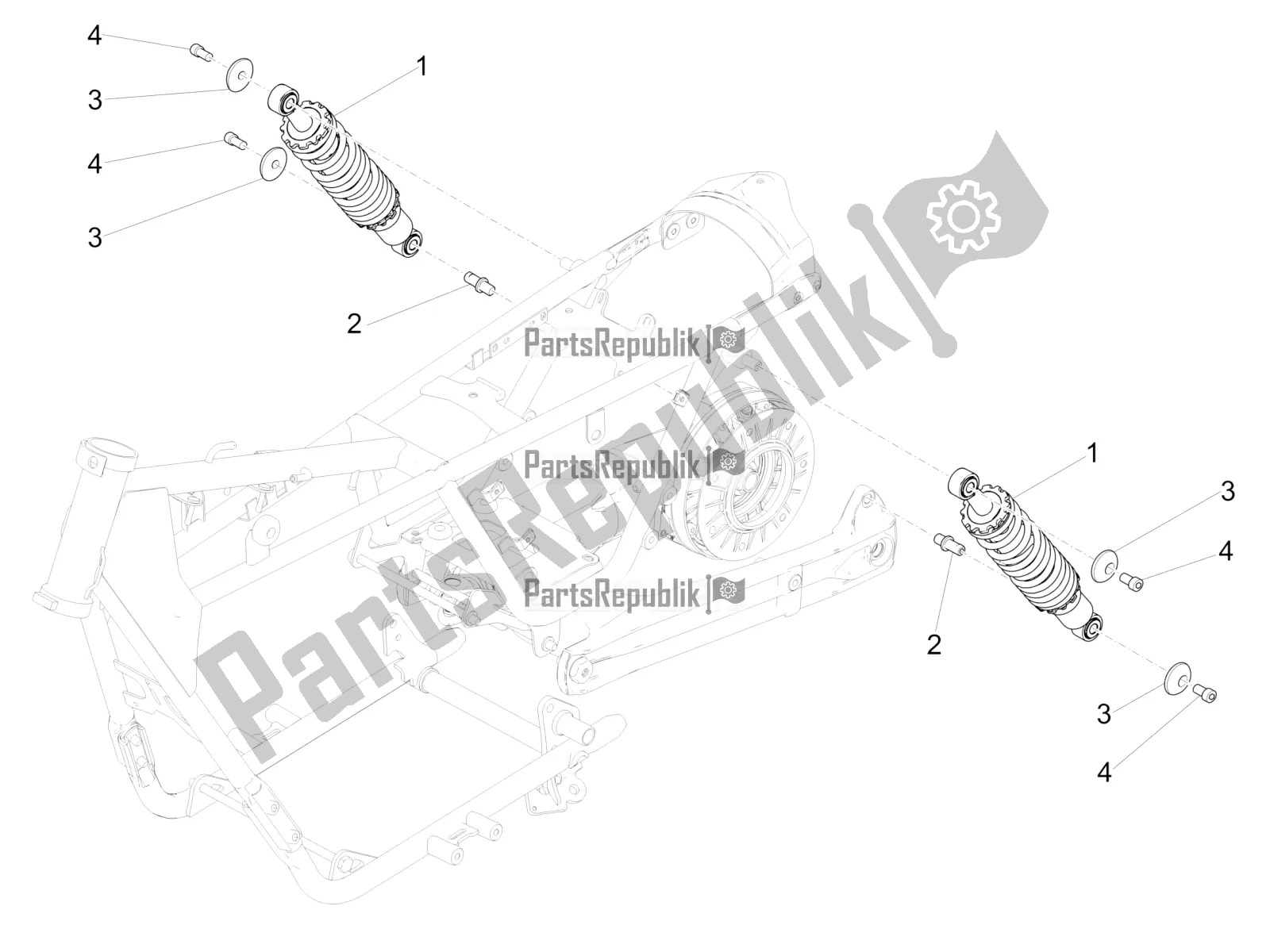 Todas las partes para Amortiguador de Moto-Guzzi V9 Bobber 850 2020