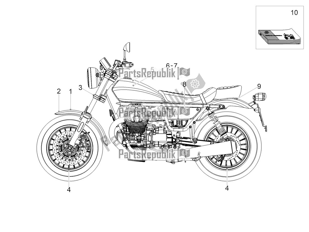 Toutes les pièces pour le Décalque du Moto-Guzzi V9 Bobber 850 2021