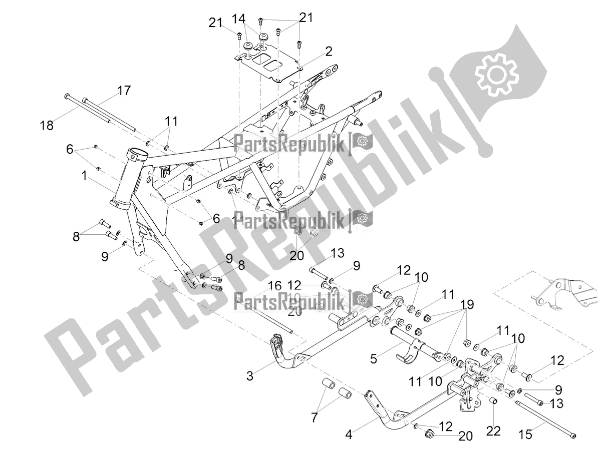 Tutte le parti per il Telaio del Moto-Guzzi V9 Bobber 850 2021