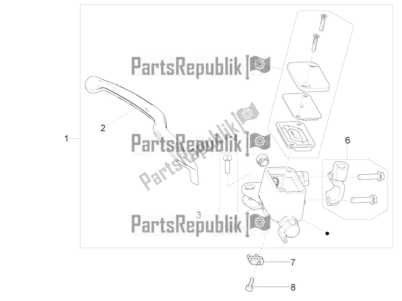 Tutte le parti per il Pompa Freno Anteriore del Moto-Guzzi V9 Bobber 850 2021