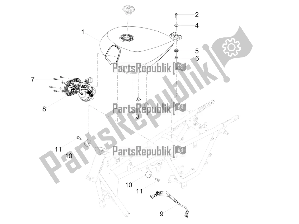 Todas as partes de Tanque De Combustível do Moto-Guzzi V9 Bobber 850 2021