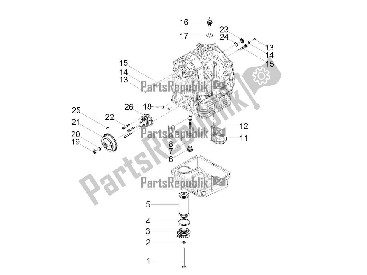 Toutes les pièces pour le Lubrification du Moto-Guzzi V9 Bobber 850 2021