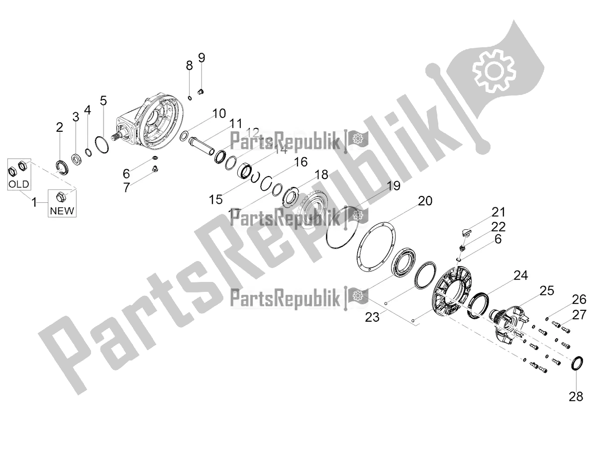 Tutte le parti per il Trasmissione / Componenti Posteriori del Moto-Guzzi V9 Bobber 850 2021