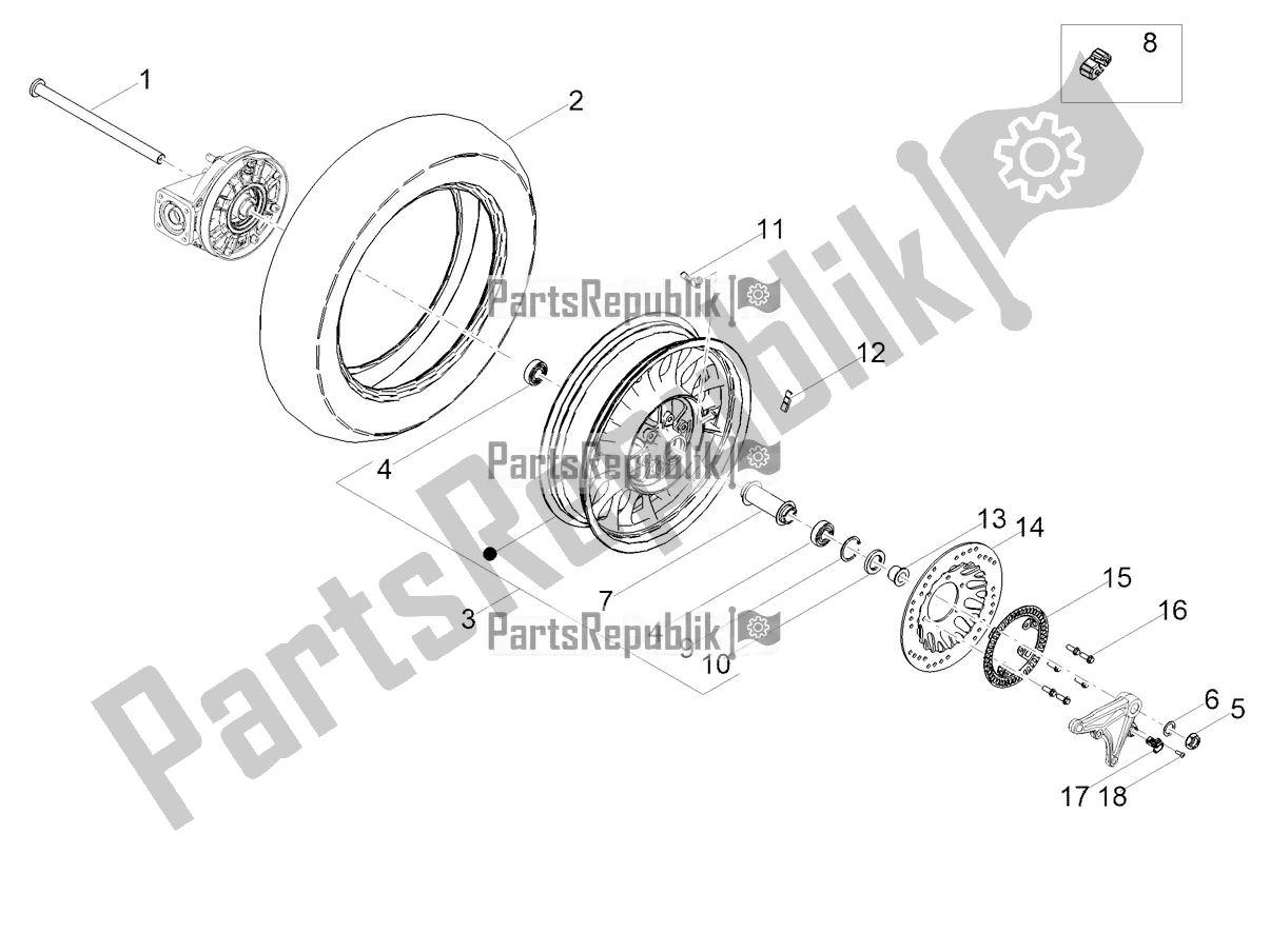 Tutte le parti per il Ruota Posteriore del Moto-Guzzi V9 Bobber 850 2021