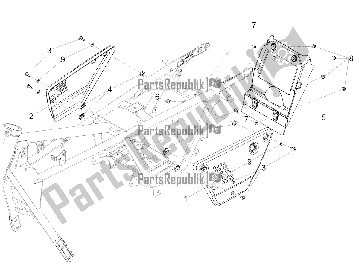Alle onderdelen voor de Centraal Lichaam van de Moto-Guzzi V9 Bobber 850 2022