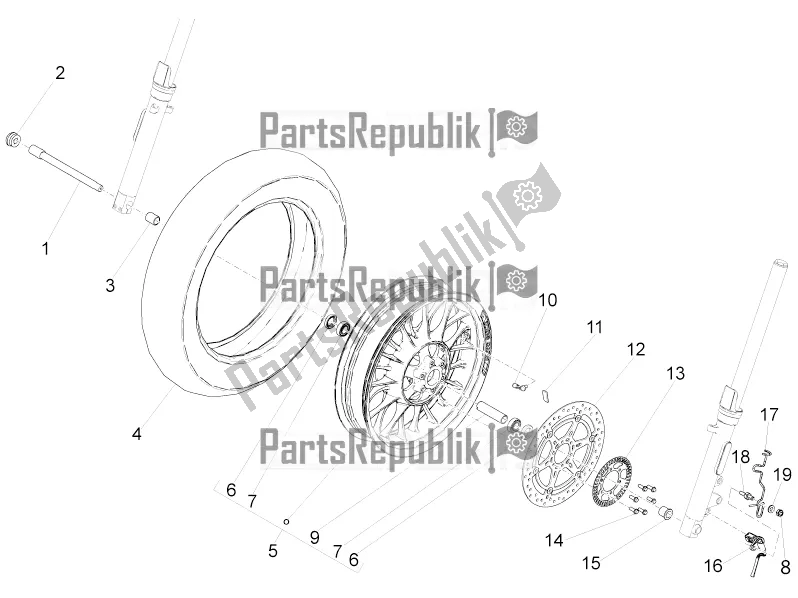 Alle onderdelen voor de Voorwiel van de Moto-Guzzi V9 Bobber 850 2022