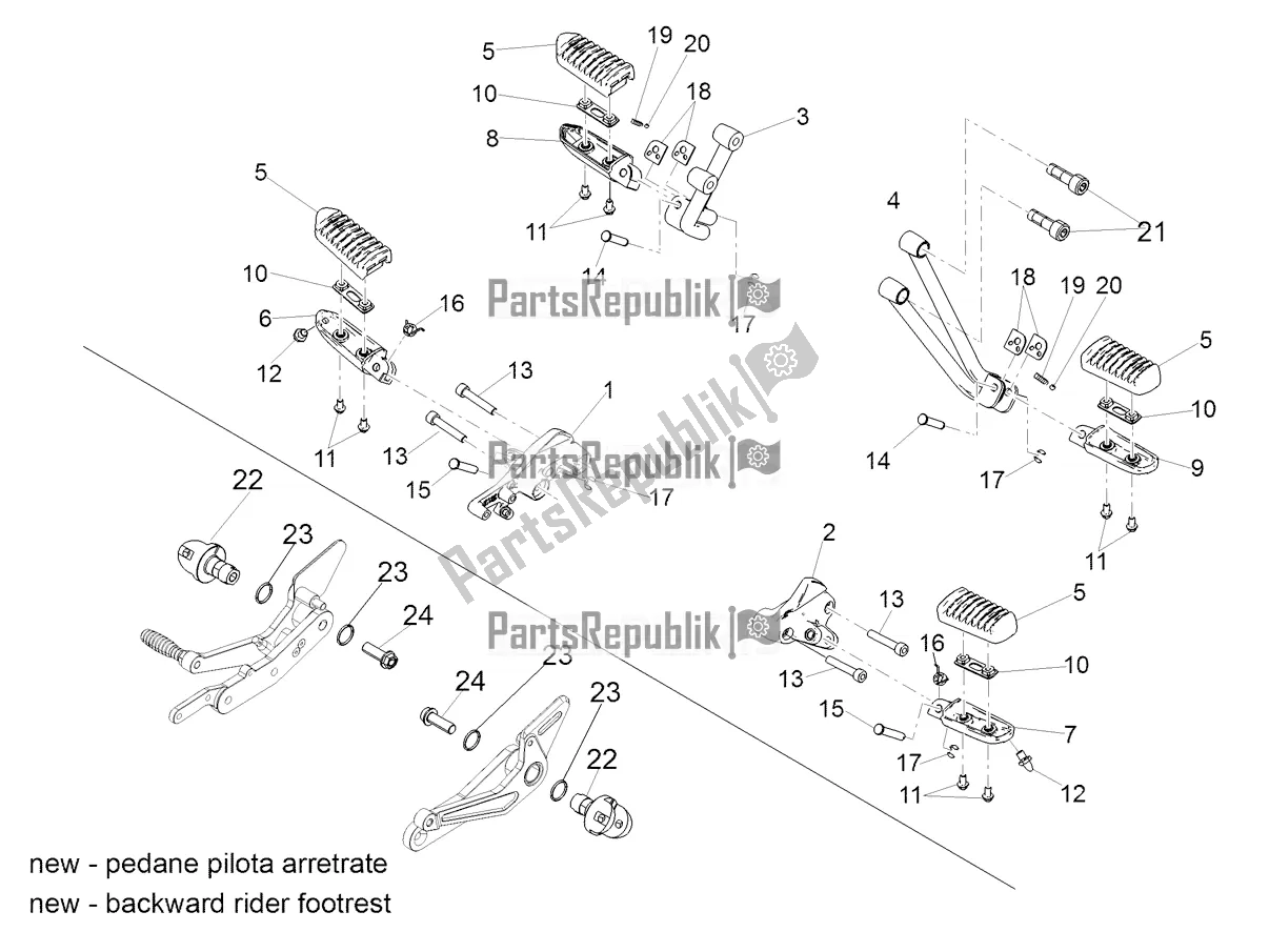 Toutes les pièces pour le Repose-pieds du Moto-Guzzi V9 Bobber 850 ABS 2016