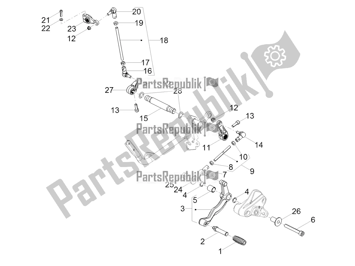 All parts for the Gear Lever of the Moto-Guzzi V9 Bobber 850 ABS 2018