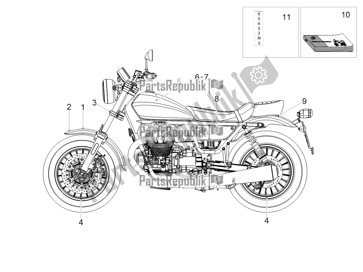 Toutes les pièces pour le Décalque du Moto-Guzzi V9 Bobber 850 ABS 2019