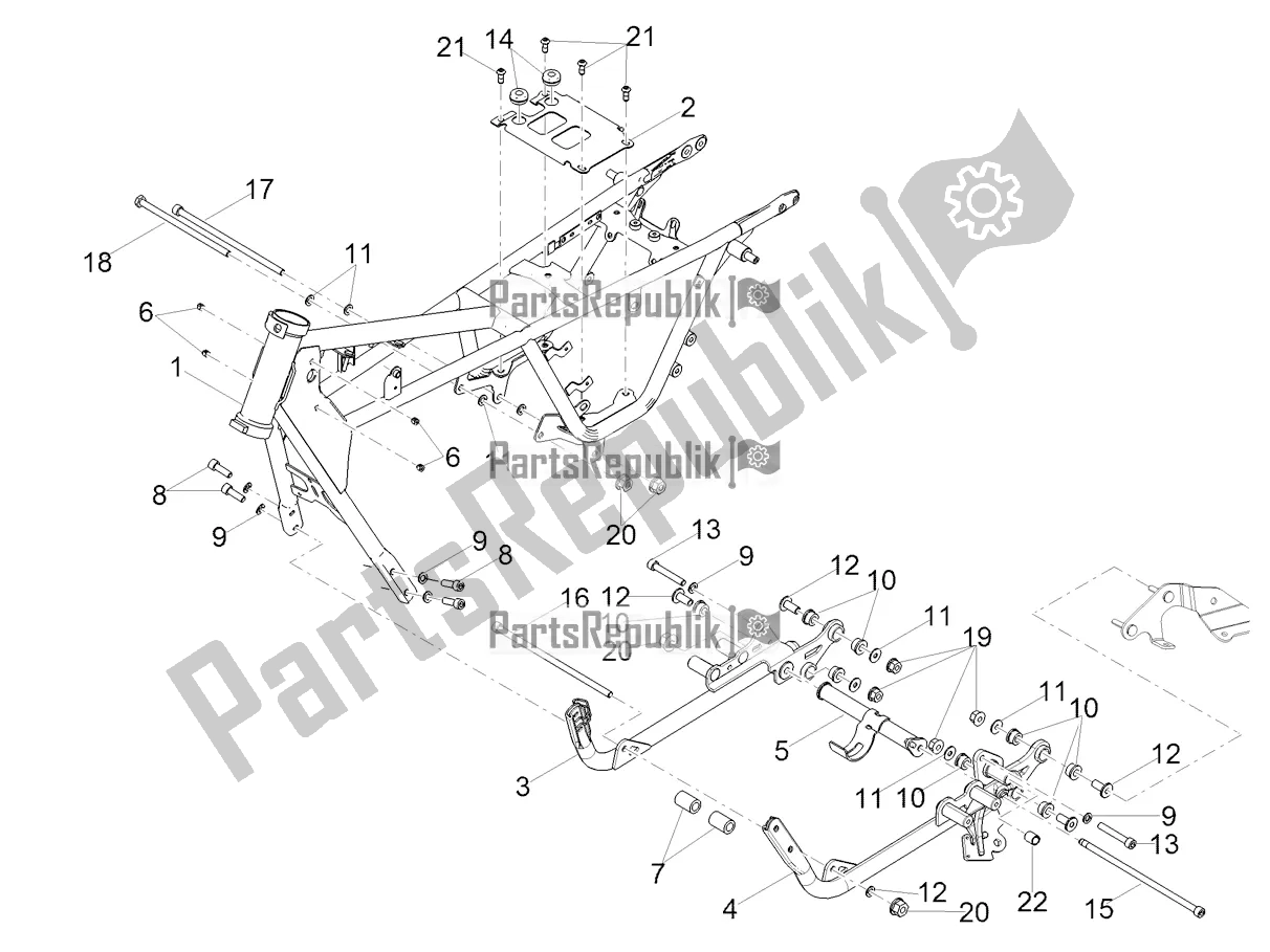 Tutte le parti per il Telaio del Moto-Guzzi V9 Bobber 850 ABS 2019