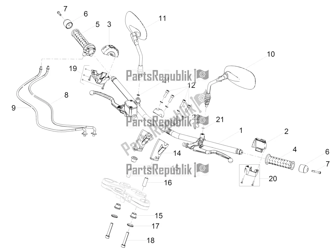 All parts for the Handlebar - Controls of the Moto-Guzzi V9 Bobber 850 ABS 2019