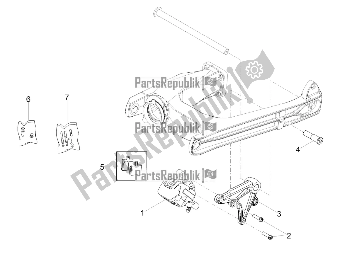 All parts for the Rear Brake Caliper of the Moto-Guzzi V9 Bobber 850 ABS 2019