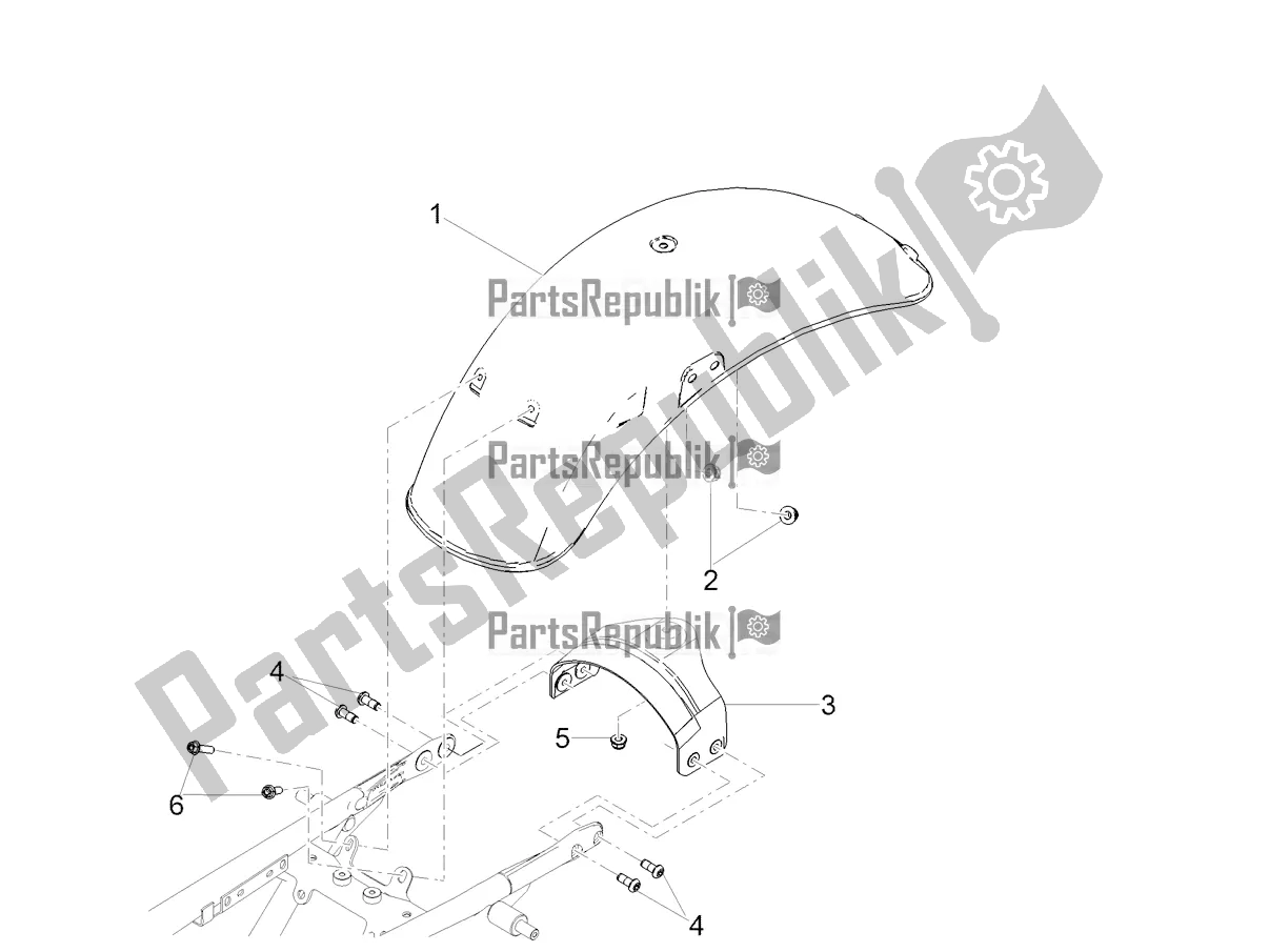 Tutte le parti per il Parafango Posteriore del Moto-Guzzi V9 Bobber 850 ABS 2019