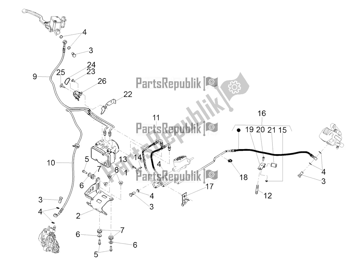 Wszystkie części do Abs Uk? Ad Hamulcowy Moto-Guzzi V9 Bobber 850 ABS 2020