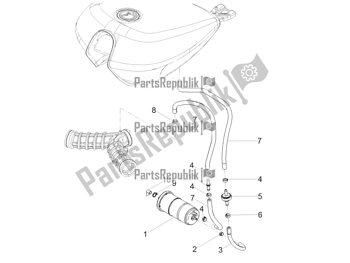 Toutes les pièces pour le Système De Récupération De Vapeur De Carburant du Moto-Guzzi V9 Bobber 850 ABS 2020