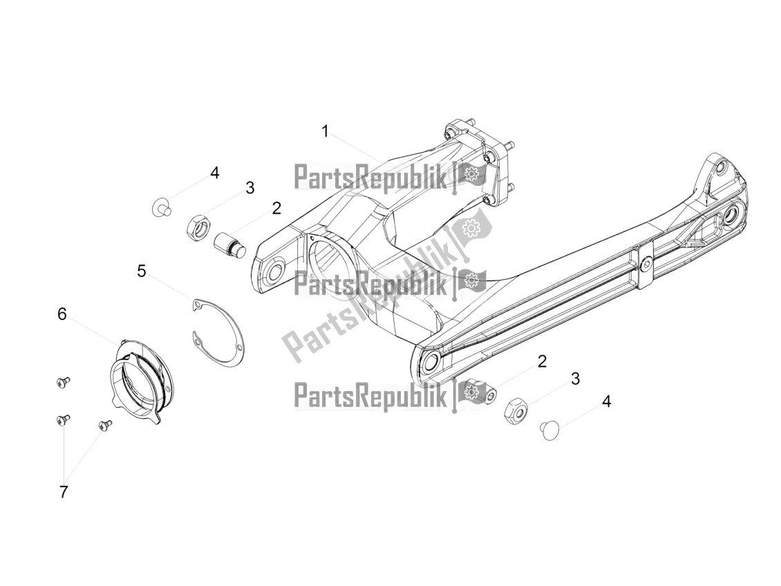 Toutes les pièces pour le Bras Oscillant du Moto-Guzzi V9 Bobber 850 ABS 2020