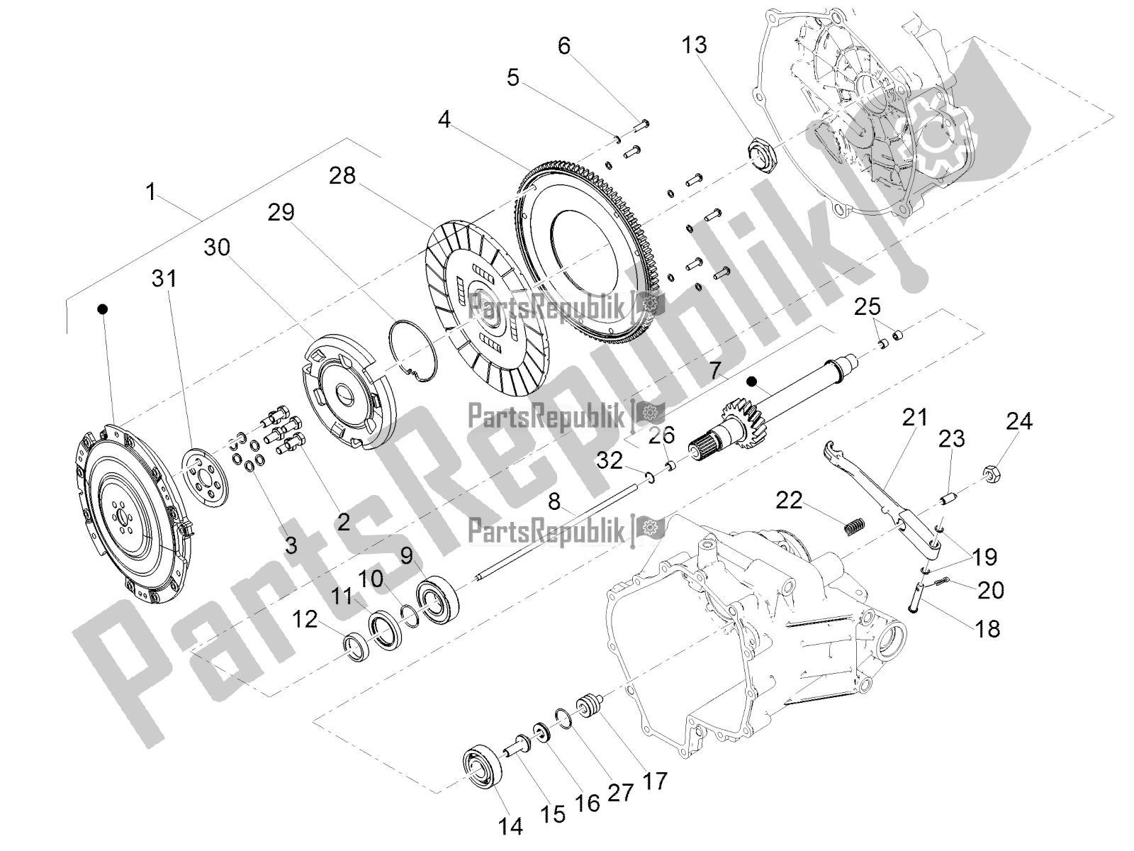 Toutes les pièces pour le Embrayage du Moto-Guzzi V9 Bobber 850 ABS USA 2017