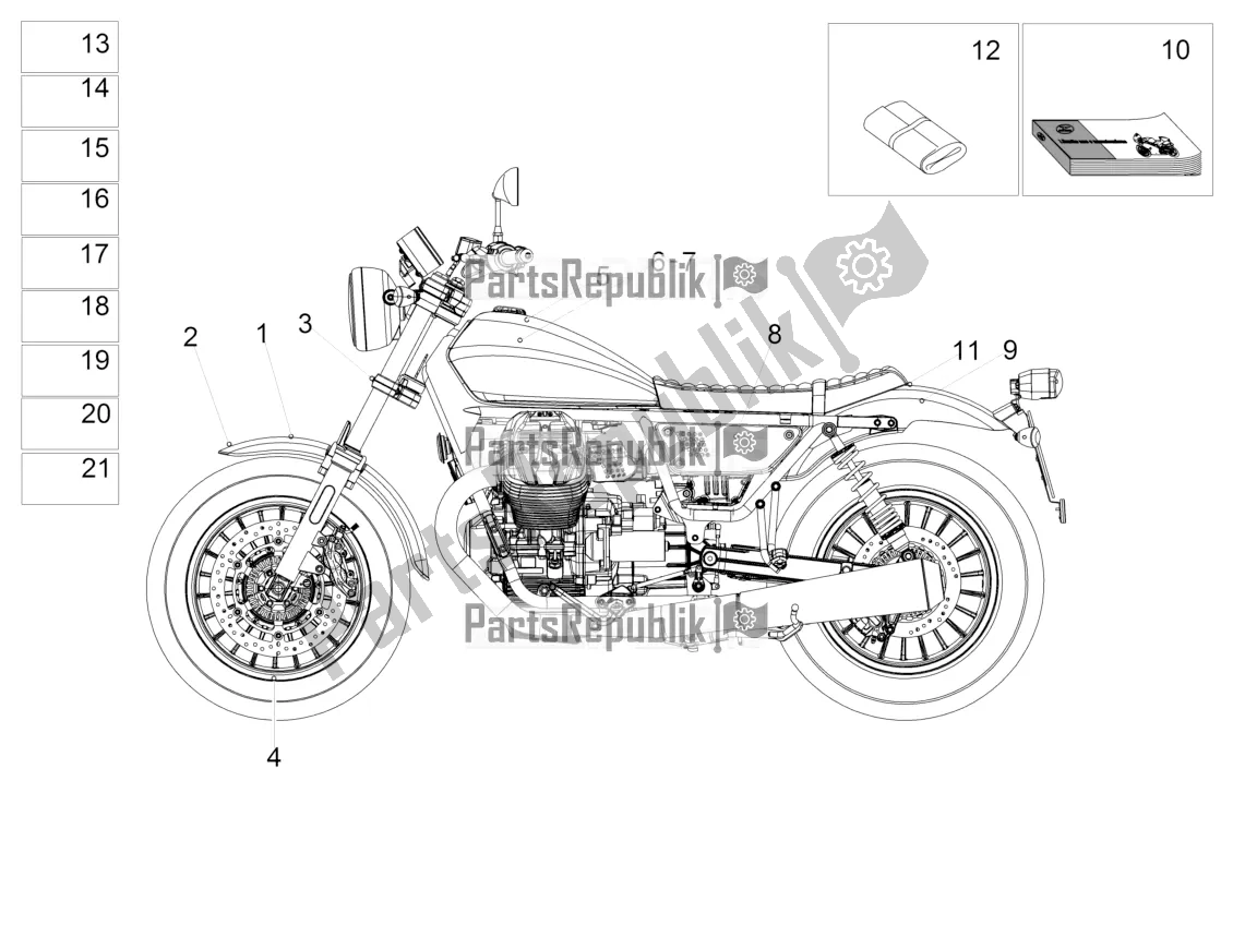 Toutes les pièces pour le Décalque du Moto-Guzzi V9 Bobber 850 ABS USA 2018