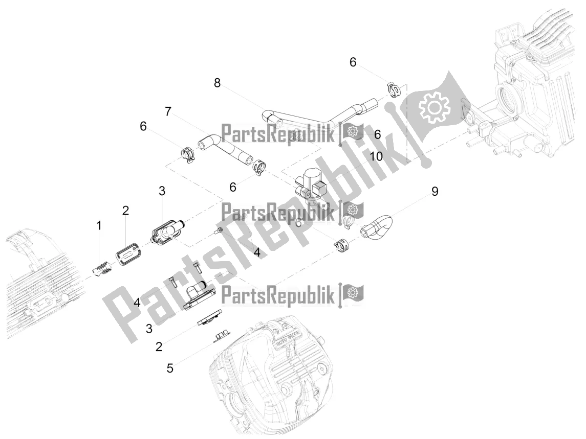 Toutes les pièces pour le Air Secondaire du Moto-Guzzi V9 Bobber 850 ABS USA 2018