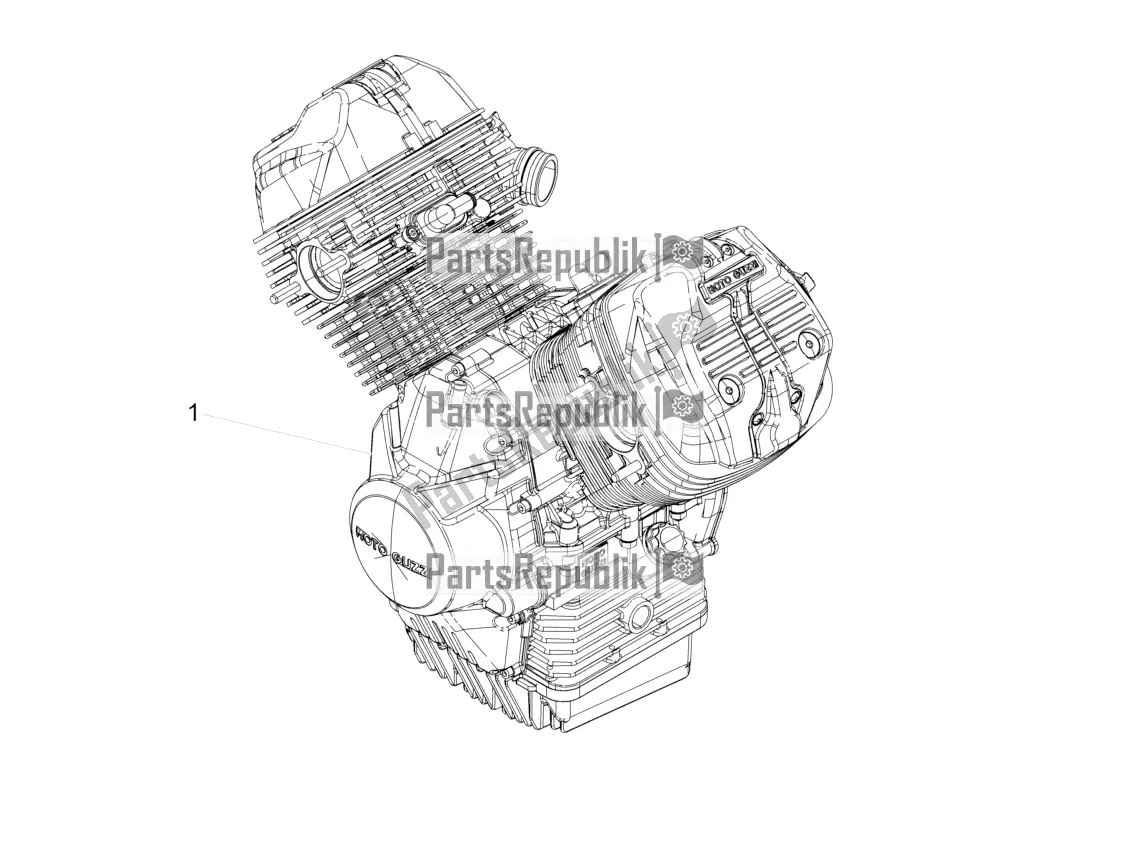 Tutte le parti per il Leva Parziale Per Il Completamento Del Motore del Moto-Guzzi V9 Bobber 850 ABS USA 2019