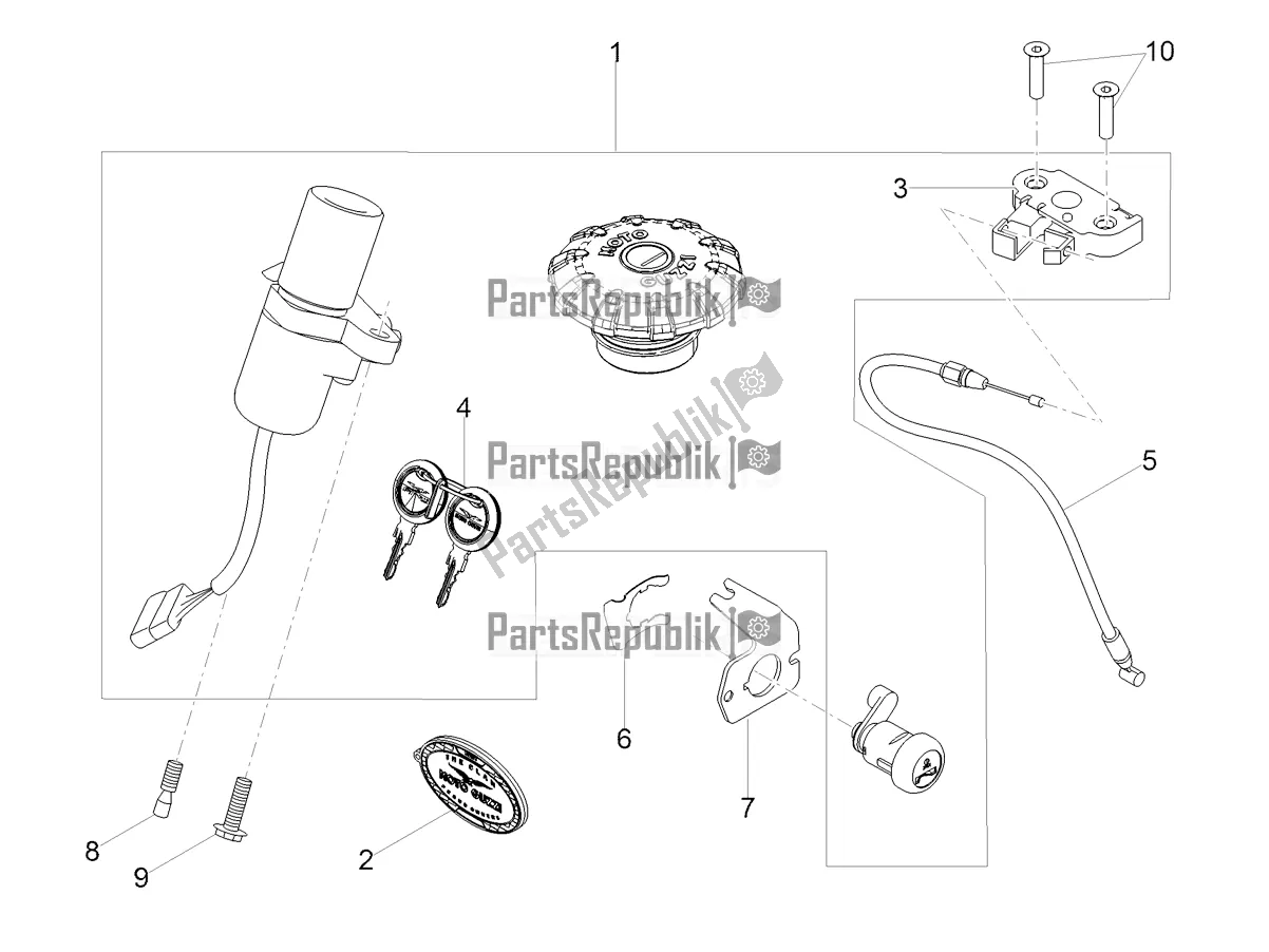 Toutes les pièces pour le Serrures du Moto-Guzzi V9 Bobber 850 ABS USA 2019